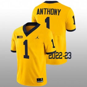 Michigan Wolverines Andrel Anthony #1 Limited Jersey Maize College Football 2022-23