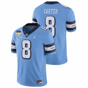 Men's North Carolina Tar Heels Michael Carter Carolina Blue 2021 Orange Bowl Game Jersey