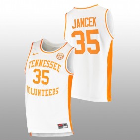 Brock Jancek #35 White Tennessee Volunteers 2022 College Basketball Jersey