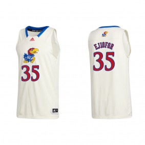 Zuby Ejiofor Kansas Jayhawks adidas Swingman College Basketball Jersey Cream