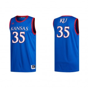 Zuby Ejiofor Kansas Jayhawks adidas Swingman College Basketball Jersey Royal